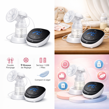 Tire-lait électrique double Seinbiose Essentiel Duo – Rechargeable USB